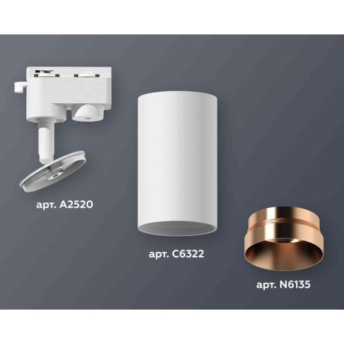 Комплект трекового светильника Ambrella light Track System XT6322065 SWH/PPG белый песок/золото розовое полированное (A2520, C6322, N6135) Комплект трекового светильника Ambrella light Track System XT6322065 SWH/PPG белый песок/золото розовое полированное (A2520, C6322, N6135)