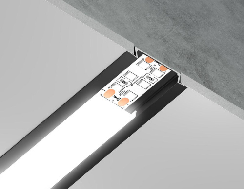 Встраиваемый профиль с рассеивателем Ambrella Illumination GP1100BK Встраиваемый профиль с рассеивателем Ambrella Illumination GP1100BK