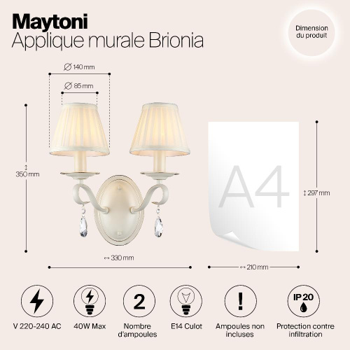 Бра Maytoni Brionia ARM172-02-G Бра Maytoni Brionia ARM172-02-G