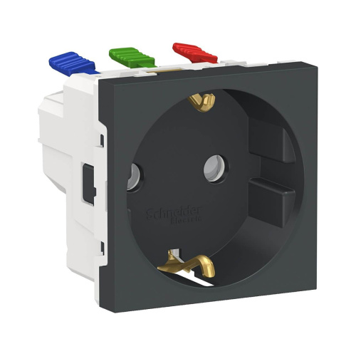 Розетка Schneider Electric Unica New Modular с/з со шторками 16A 250V NU305754 Розетка Schneider Electric Unica New Modular с/з со шторками 16A 250V NU305754