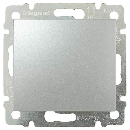 Переключатель одноклавишный промежуточный Legrand Valena 10A 250V алюминий 770107 Переключатель одноклавишный промежуточный Legrand Valena 10A 250V алюминий 770107