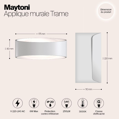 Настенный светодиодный светильник Maytoni Trame C806WL-L5W Настенный светодиодный светильник Maytoni Trame C806WL-L5W