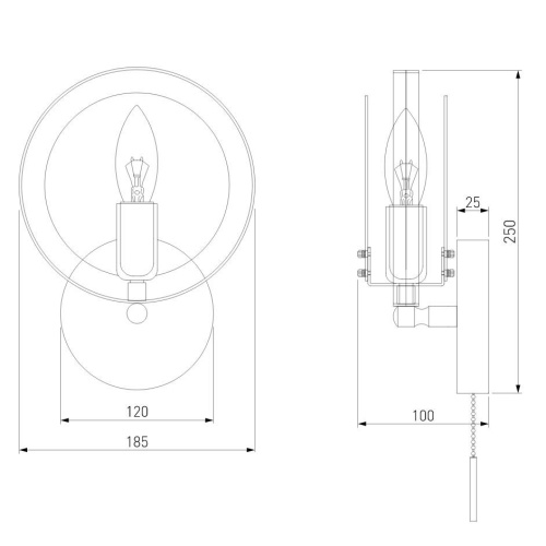 Бра Eurosvet Gallo 70121/1 черный Бра Eurosvet Gallo 70121/1 черный