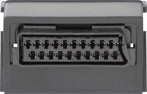 Розетка Scart/Euro-AV Gira System 55 черный 009300 Розетка Scart/Euro-AV Gira System 55 черный 009300