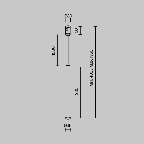 Трековый светильник Technical TR155-1-5W3K-B Трековый светильник Technical TR155-1-5W3K-B