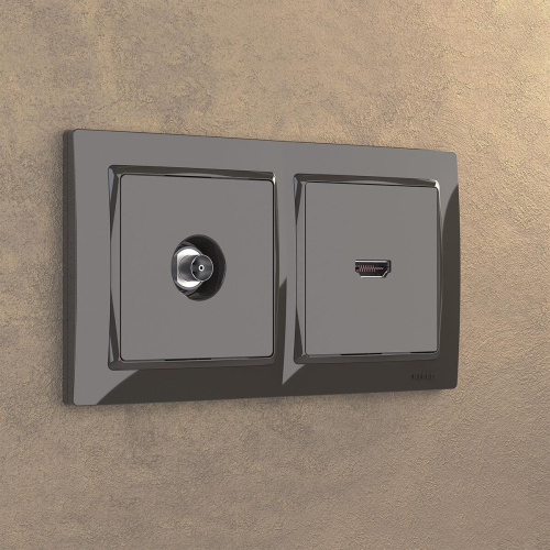 Рамка Werkel Snabb Basic на 2 поста серо-коричневый WL03-Frame-02 4690389099045 Рамка Werkel Snabb Basic на 2 поста серо-коричневый WL03-Frame-02 4690389099045