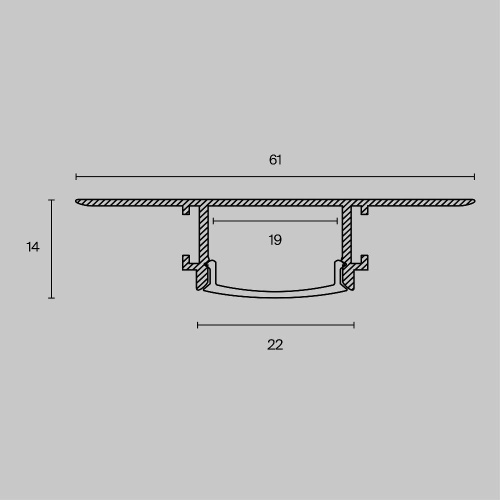 Комплектующие к светодиодной ленте Led Strip ALM-6114-S-2M Комплектующие к светодиодной ленте Led Strip ALM-6114-S-2M