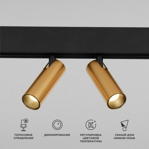 Трековый светодиодный светильник Elektrostandard Slim Magnetic Dim Dual 85056/01 латунь a063527 Трековый светодиодный светильник Elektrostandard Slim Magnetic Dim Dual 85056/01 латунь a063527