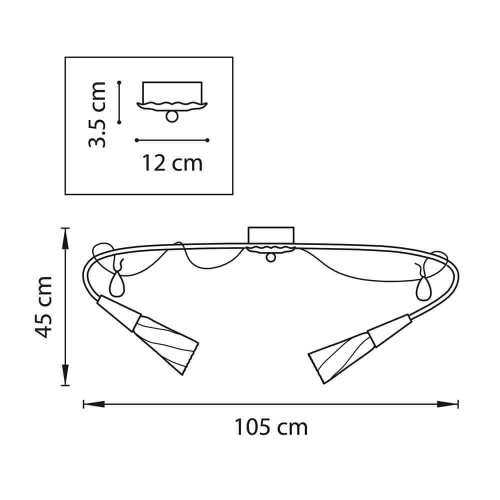 Потолочная люстра Lightstar Aereo 711121 Потолочная люстра Lightstar Aereo 711121