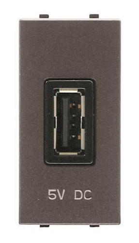 Розетка USB ABB Zenit антрацит 2CLA218500N1801 Розетка USB ABB Zenit антрацит 2CLA218500N1801