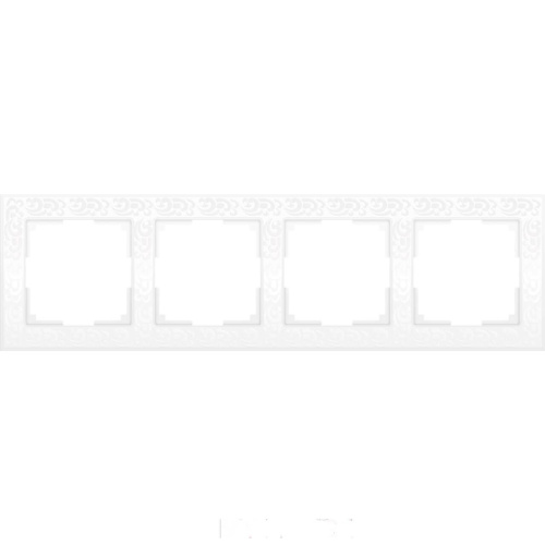 Рамка Werkel Flock на 4 поста белая WL05-Frame-04-white 4690389046735 Рамка Werkel Flock на 4 поста белая WL05-Frame-04-white 4690389046735