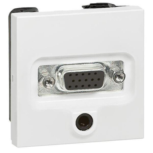Розетка аудио/видео HD15+Jack3.5 Legrand Valena белая 770082 Розетка аудио/видео HD15+Jack3.5 Legrand Valena белая 770082