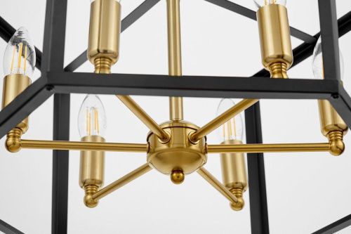 Подвесная люстра Lumina Deco Lorton LDP 1142-6 BK+MD Подвесная люстра Lumina Deco Lorton LDP 1142-6 BK+MD