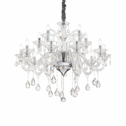 Подвесная люстра Ideal Lux Colossal SP15 Trasparente 114170 Подвесная люстра Ideal Lux Colossal SP15 Trasparente 114170