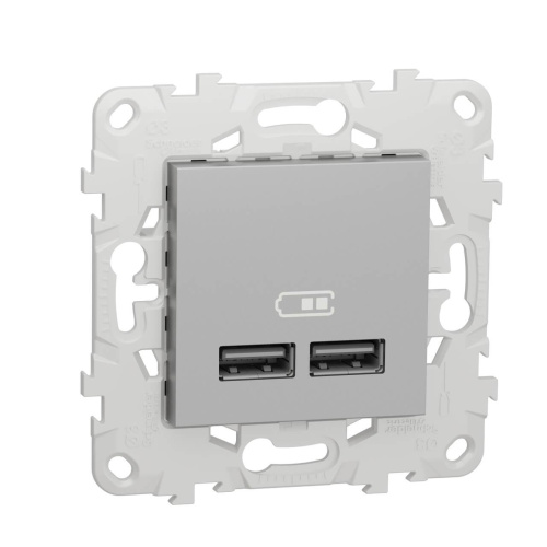 Розетка компьютерная USBx2 Schneider Electric Unica New NU541830 Розетка компьютерная USBx2 Schneider Electric Unica New NU541830