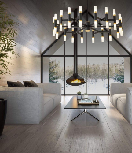 Подвесная люстра Lumina Deco Richmond LDP 6035-36 BK+GD Подвесная люстра Lumina Deco Richmond LDP 6035-36 BK+GD