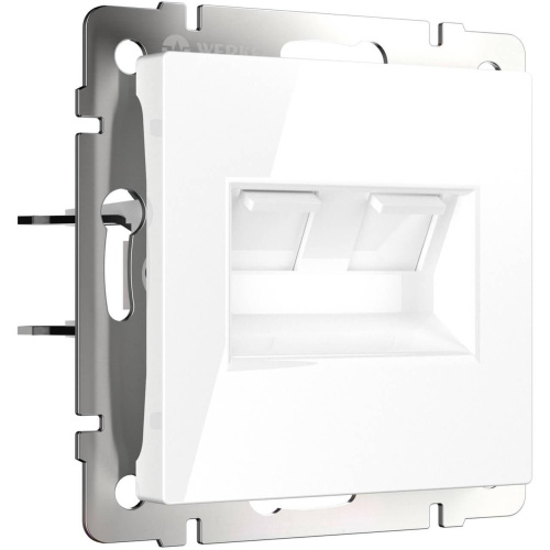 Розетка двойная Ethernet RJ-45 Werkel белый W1181101 4690389155376 Розетка двойная Ethernet RJ-45 Werkel белый W1181101 4690389155376