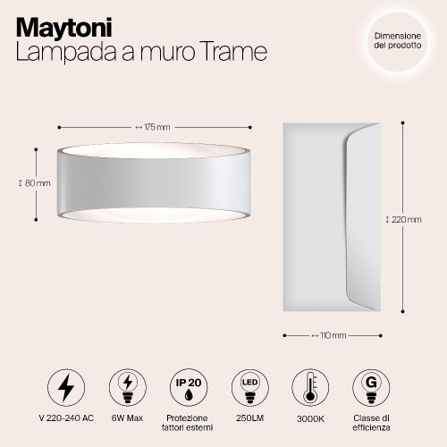 Настенный светодиодный светильник Maytoni Trame C806WL-L5W Настенный светодиодный светильник Maytoni Trame C806WL-L5W