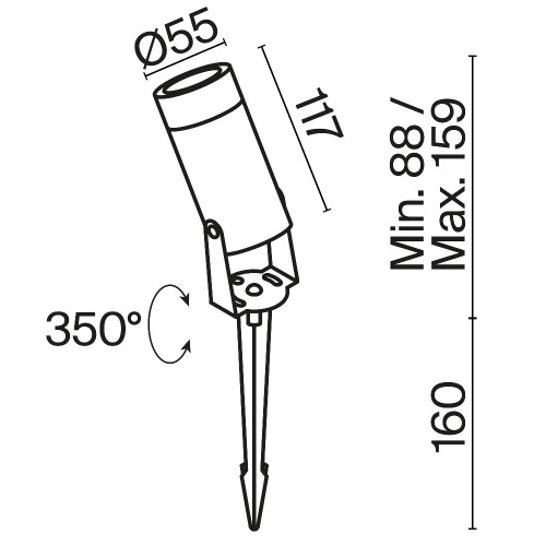 Ландшафтный светильник Outdoor O050FL-L5W3K