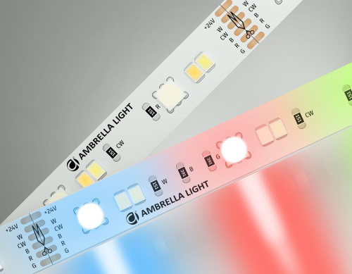 Светодиодная лента Ambrella Light 13W/m 90LED/m 5050+2835SMD RGB+белый 5M GS4501 Светодиодная лента Ambrella Light 13W/m 90LED/m 5050+2835SMD RGB+белый 5M GS4501