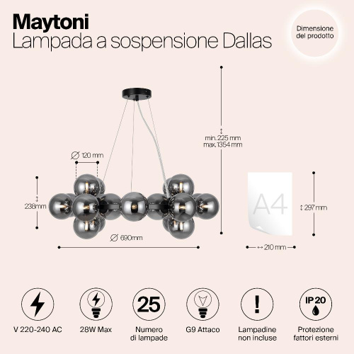 Подвесной светильник Maytoni MOD545PL-25B Подвесной светильник Maytoni MOD545PL-25B