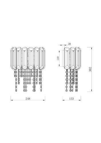 Настенный светильник Maytoni Hail MOD097WL-02CH Настенный светильник Maytoni Hail MOD097WL-02CH