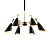 Люстра Duke 6 black/gold