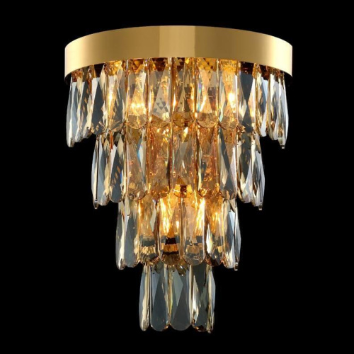 Настенный светильник Crystal Lux Abigail AP3 GOLD/AMBER Настенный светильник Crystal Lux Abigail AP3 GOLD/AMBER
