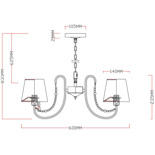 Подвесная люстра Rivoli Perla 2025-205 Б0038434 Подвесная люстра Rivoli Perla 2025-205 Б0038434
