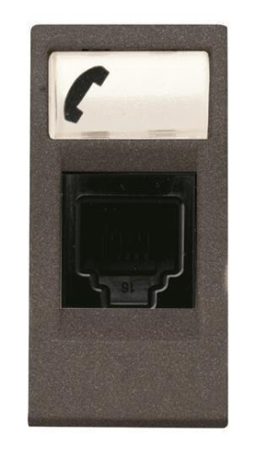 Розетка RJ12  ABB Zenit 3 кат антрацит 2CLA211760N1801