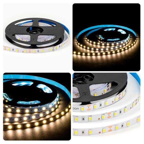 Светодиодная лента OGM 9,6W/m 60LED/m 5630SMD дневной белый 5M LSE-289 Светодиодная лента OGM 9,6W/m 60LED/m 5630SMD дневной белый 5M LSE-289