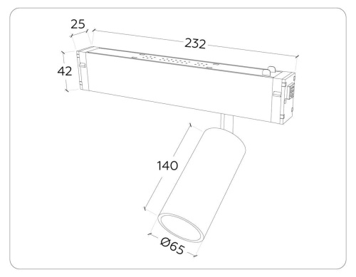 Трековый светодиодный светильник Ambrella Light Track System Magnetic 220V GL1232 Трековый светодиодный светильник Ambrella Light Track System Magnetic 220V GL1232