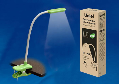 Настольная лампа Uniel TLD-554 Green/LED/400Lm/5500K/Dimmer UL-00003647 Настольная лампа Uniel TLD-554 Green/LED/400Lm/5500K/Dimmer UL-00003647