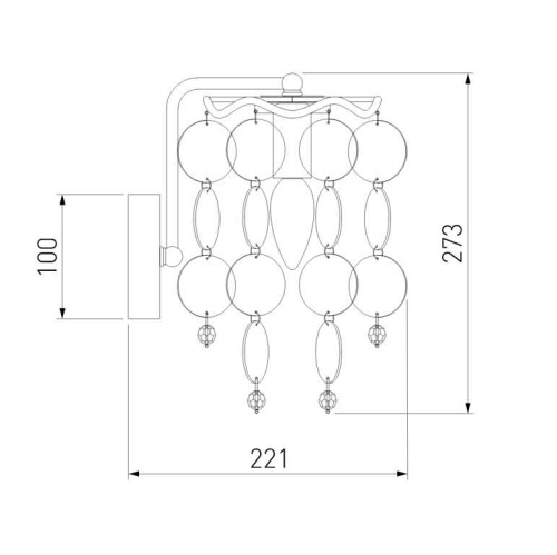 Бра Bogates Bolla 334/1 хром Бра Bogates Bolla 334/1 хром