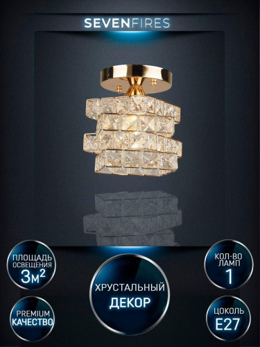 Потолочный светильник Seven Fires Almos WD3569/1C-FGD-CL Потолочный светильник Seven Fires Almos WD3569/1C-FGD-CL