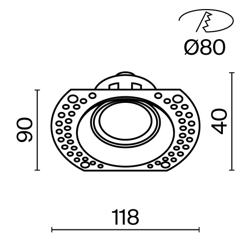 Встраиваемый светильник Technical DL042-01-RD-W Встраиваемый светильник Technical DL042-01-RD-W