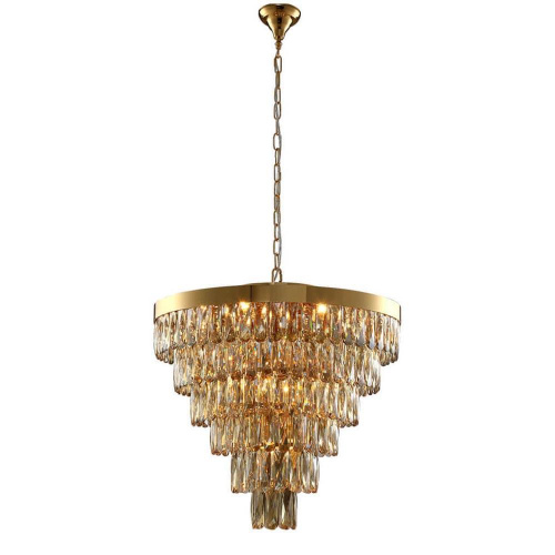 Подвесная люстра Crystal Lux Abigail SP-PL15 D620 GOLD/AMBER Подвесная люстра Crystal Lux Abigail SP-PL15 D620 GOLD/AMBER