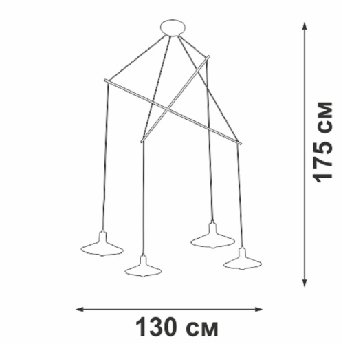 Подвесная люстра Vitaluce V4825-1/4S Подвесная люстра Vitaluce V4825-1/4S