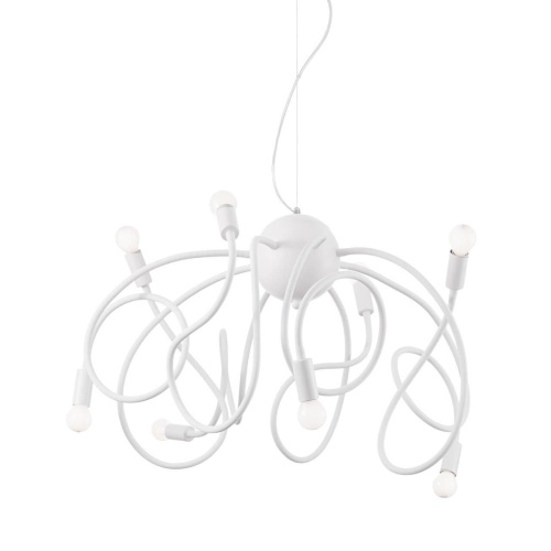 Подвесная люстра Ideal Lux Multiflex SP8 Bianco 141893 Подвесная люстра Ideal Lux Multiflex SP8 Bianco 141893
