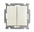 Выключатель двухклавишный ABB Basic55 10A 250V слоновая кость 2CKA001012A2148