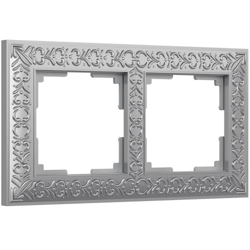 Рамка Werkel Antik на 2 поста матовый хром WL07-Frame-02 4690389145674 Рамка Werkel Antik на 2 поста матовый хром WL07-Frame-02 4690389145674