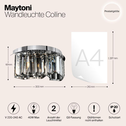 Настенный светильник Maytoni Colline MOD083WL-02CH Настенный светильник Maytoni Colline MOD083WL-02CH