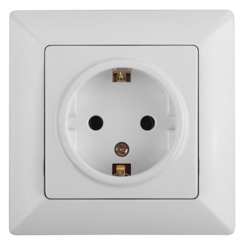 Розетка ЭРА Intro Solo Schuko 2P+E 16A 250V белый 4-202-01 Б0043312 Розетка ЭРА Intro Solo Schuko 2P+E 16A 250V белый 4-202-01 Б0043312