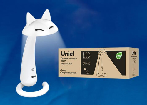 Настольная лампа Uniel TLD-532 White/LED/360Lm/4500K/Dimmer UL-00001461