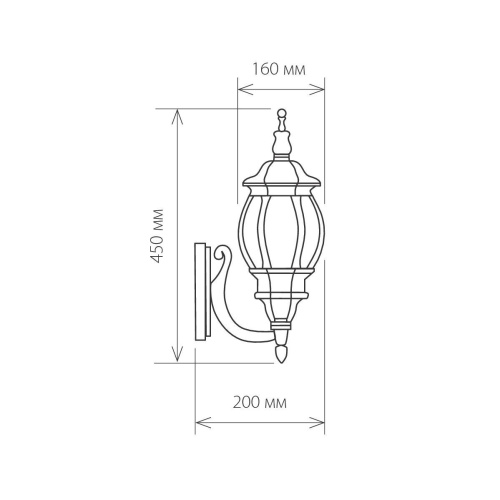 Уличный настенный светильник Elektrostandard 1001U черное золото a033703 Уличный настенный светильник Elektrostandard 1001U черное золото a033703
