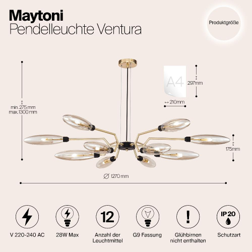 Подвесной светильник Maytoni MOD012CL-12G Подвесной светильник Maytoni MOD012CL-12G