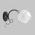 Бра IMEX MD.3314-1-W BK+CH