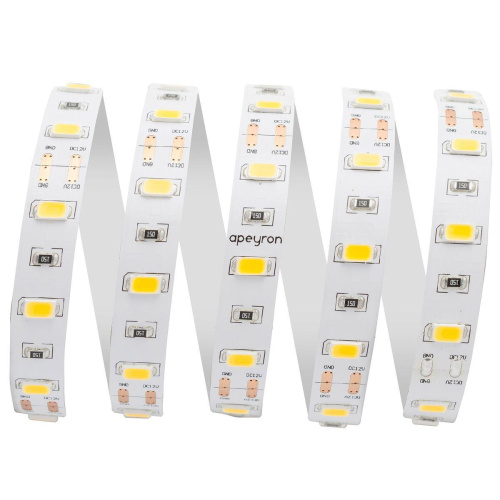 Светодиодная лента Apeyron 9,6W/m 60LED/m 5630SMD теплый белый 2M 200BL Светодиодная лента Apeyron 9,6W/m 60LED/m 5630SMD теплый белый 2M 200BL