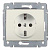 Розетка 2К+3 Legrand Galea Life 16A 250V с/з автоматические клеммы перламутр 771562