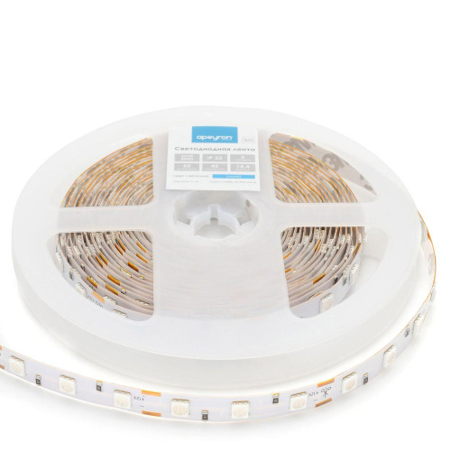Светодиодная лента Apeyron 14,4W/m 60LED/m 5050SMD зеленый 5M 00-49 Светодиодная лента Apeyron 14,4W/m 60LED/m 5050SMD зеленый 5M 00-49